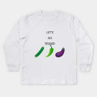 Let's go veggie! Kids Long Sleeve T-Shirt